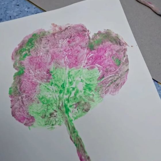 Arte da placenta, a árvore da vida, feita após o nascimento